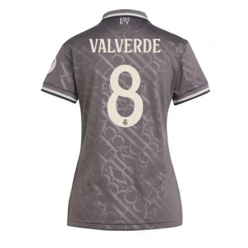 Dámy Fotbalový dres Real Madrid Federico Valverde #8 2024-25 Třetí Krátký Rukáv